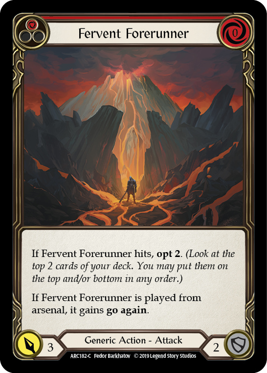 Fervent Forerunner (Red) [ARC182-C] (Arcane Rising)  1st Edition Normal | Gamers Paradise