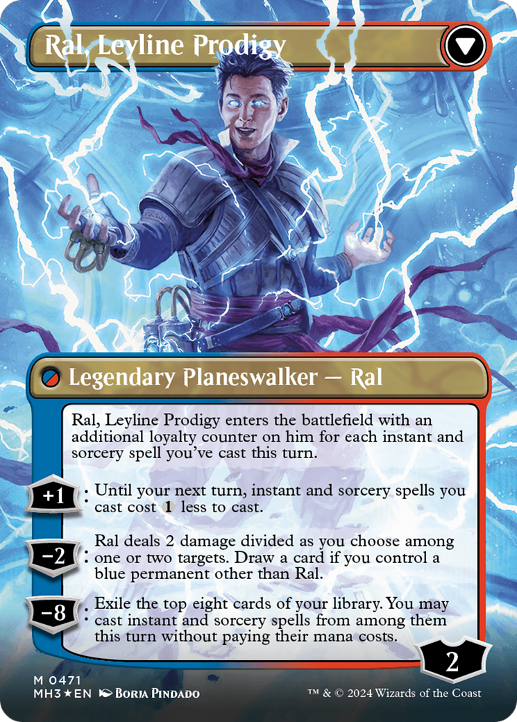 Ral, Monsoon Mage // Ral, Leyline Prodigy (Borderless) (Textured Foil) [Modern Horizons 3] | Gamers Paradise