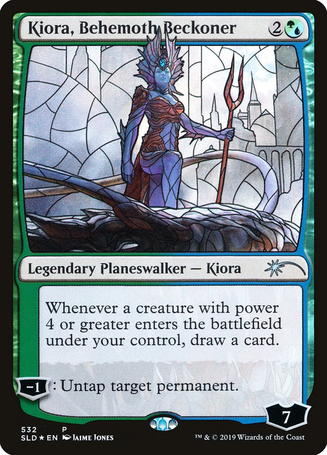 Kiora, Behemoth Beckoner (Stained Glass) [Secret Lair Drop Promos] | Gamers Paradise