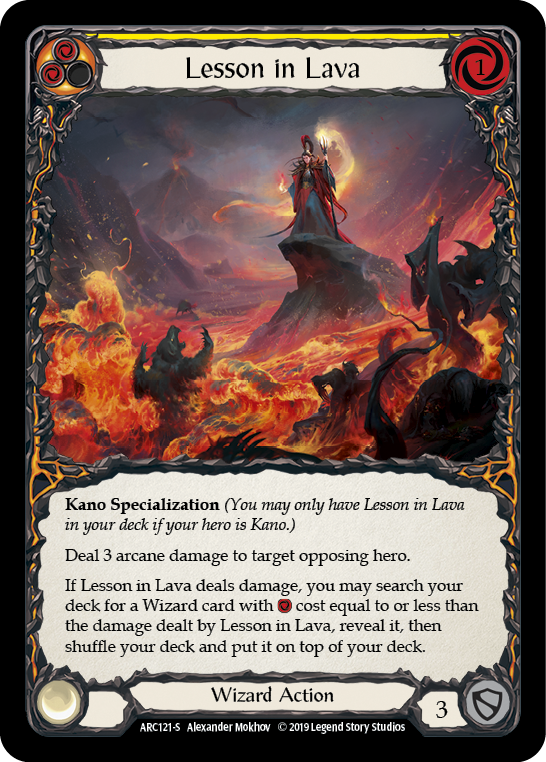 Lesson in Lava [ARC121-S] (Arcane Rising)  1st Edition Normal | Gamers Paradise