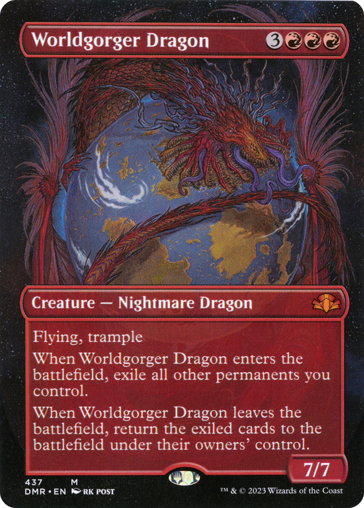 Worldgorger Dragon (Borderless Alternate Art) [Dominaria Remastered] | Gamers Paradise
