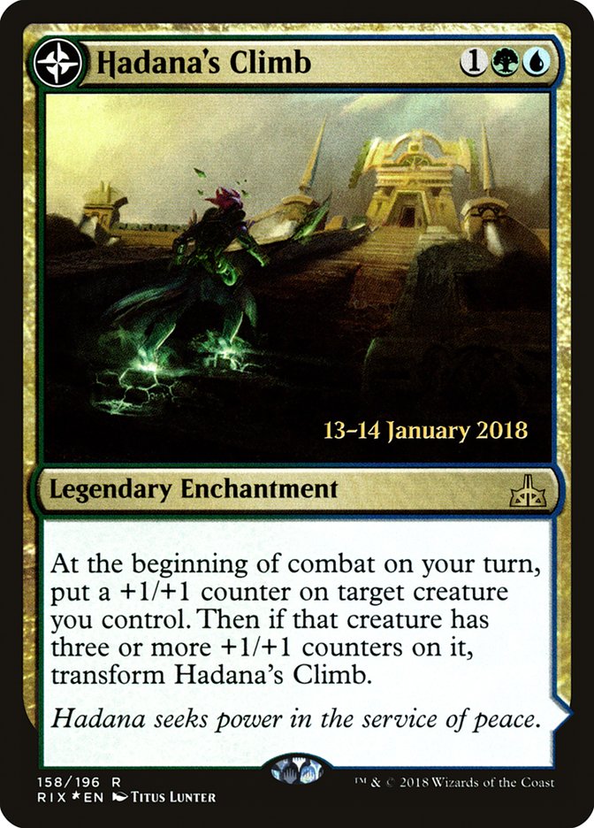 Hadana's Climb // Winged Temple of Orazca [Rivals of Ixalan Prerelease Promos] | Gamers Paradise