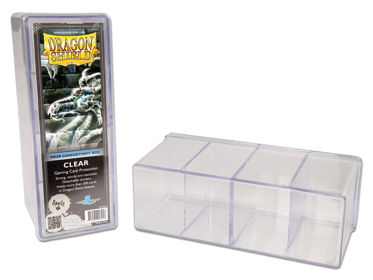 Dragon Shield: Four-Compartment Deck Box - Clear | Gamers Paradise