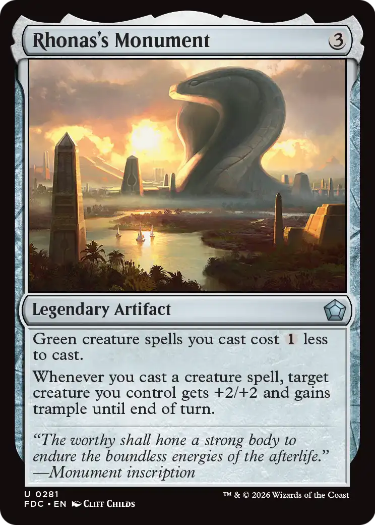 Rhonas's Monument [Foundations Commander] | Gamers Paradise