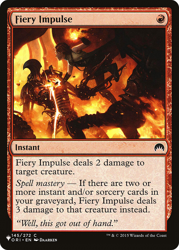 Fiery Impulse [The List] | Gamers Paradise