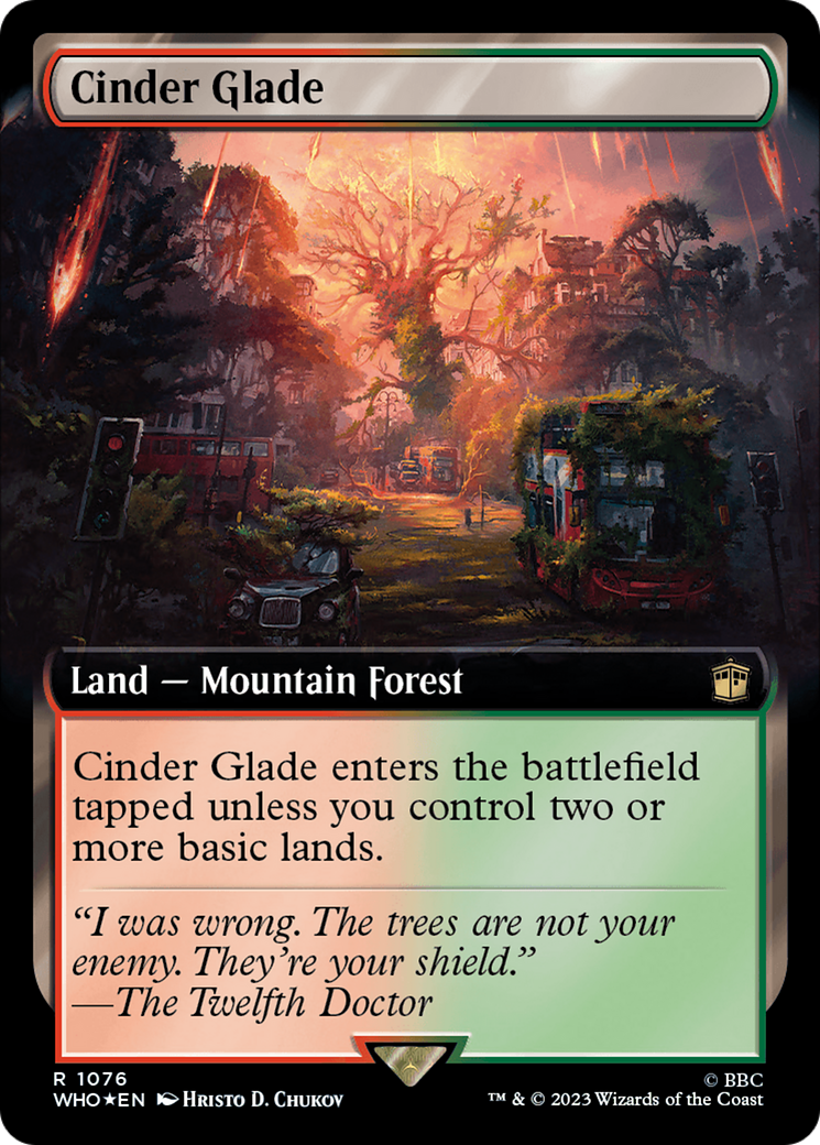 Cinder Glade (Extended Art) (Surge Foil) [Doctor Who] | Gamers Paradise