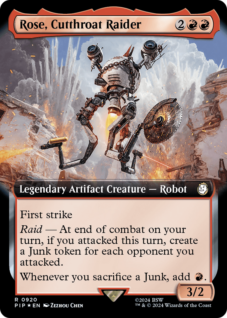 Rose, Cutthroat Raider (Extended Art) (Surge Foil) [Fallout] | Gamers Paradise