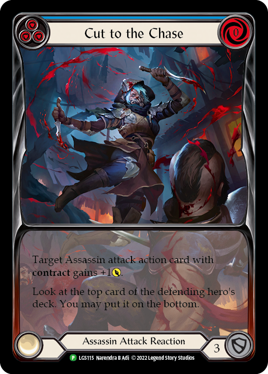 Cut to the Chase (Blue) [LGS115] (Promo)  Rainbow Foil | Gamers Paradise
