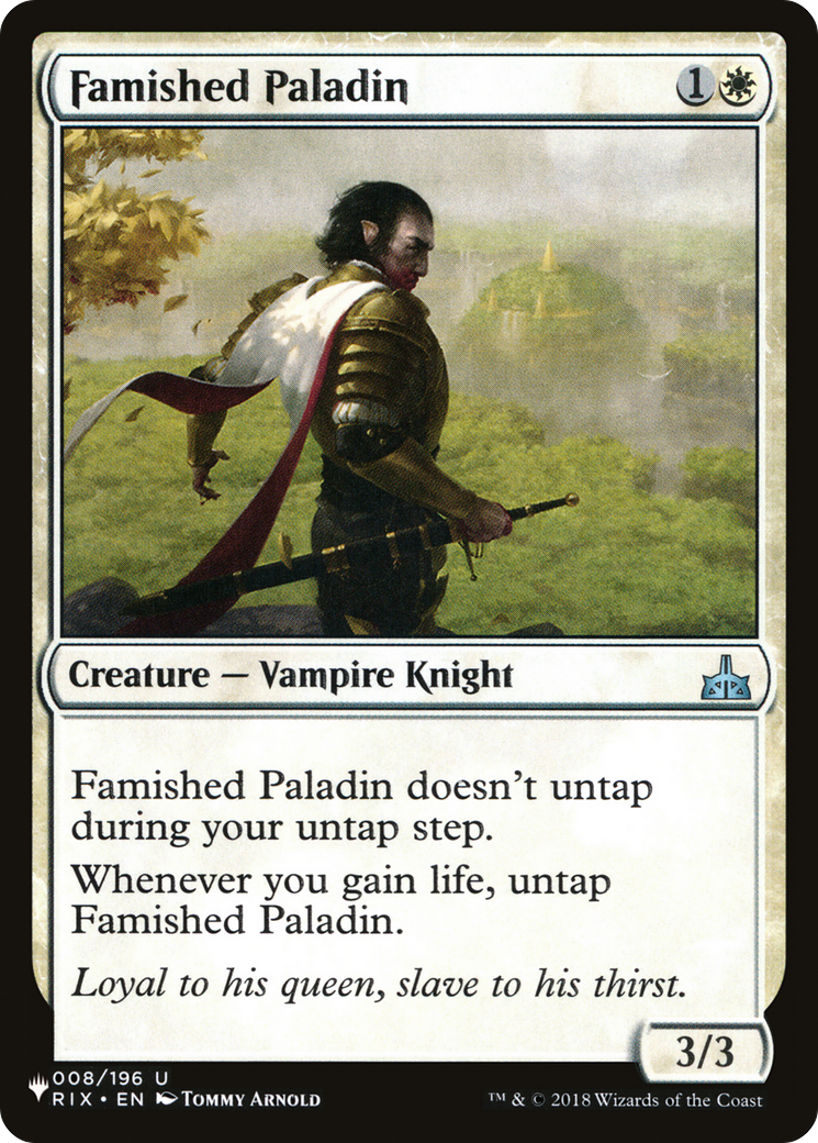 Famished Paladin [The List] | Gamers Paradise