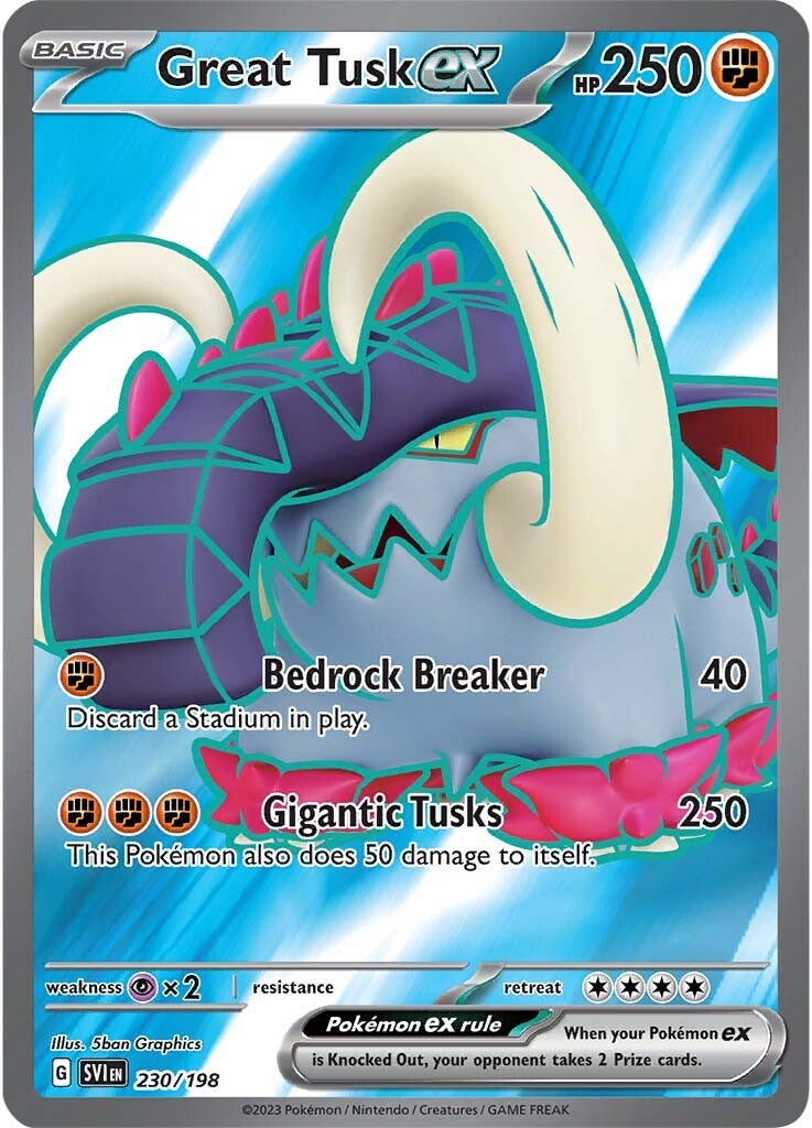 Great Tusk ex (230/198) [Scarlet & Violet: Base Set] | Gamers Paradise