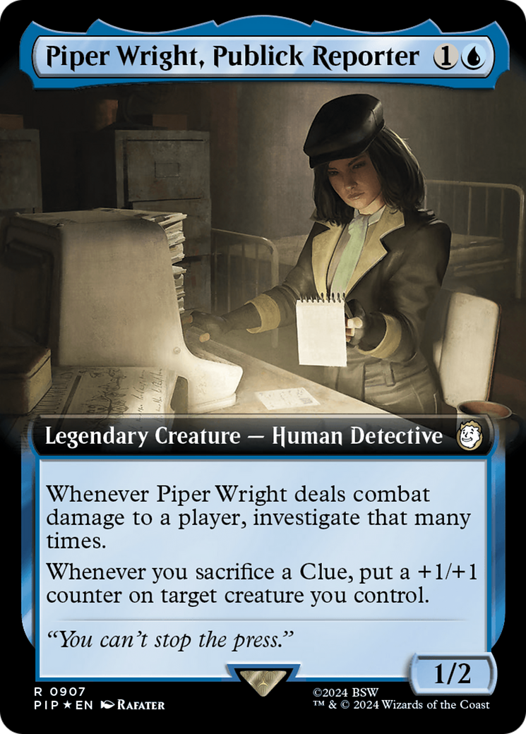 Piper Wright, Publick Reporter (Extended Art) (Surge Foil) [Fallout] | Gamers Paradise