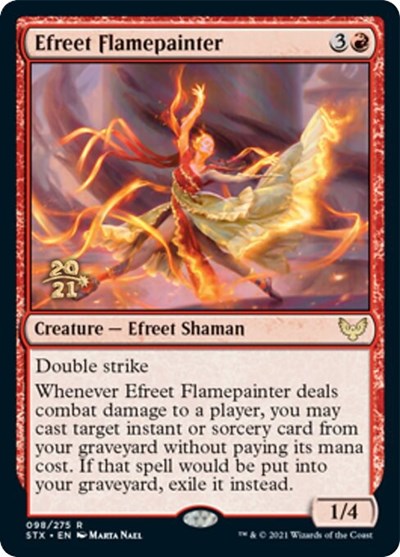 Efreet Flamepainter [Strixhaven: School of Mages Prerelease Promos] | Gamers Paradise