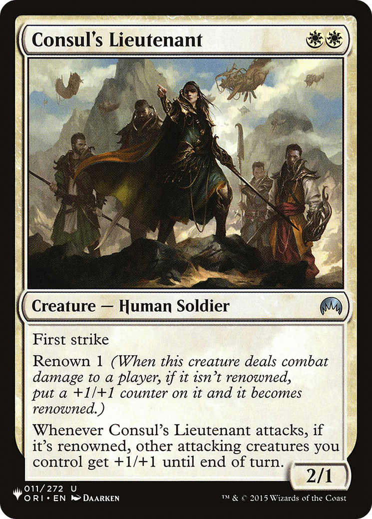 Consul's Lieutenant [The List Reprints] | Gamers Paradise