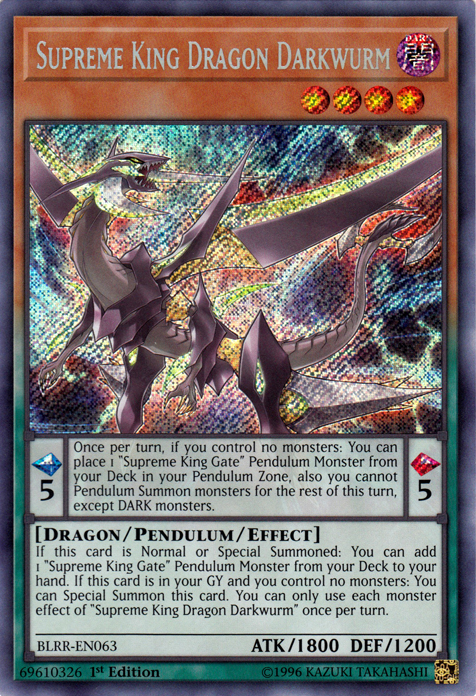 Supreme King Dragon Darkwurm [BLRR-EN063] Secret Rare | Gamers Paradise