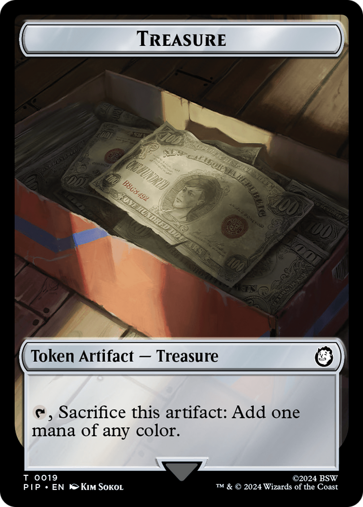 Treasure (0019) // Thopter Double-Sided Token [Fallout Tokens] | Gamers Paradise