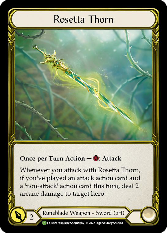 Rosetta Thorn (Golden) [FAB099] (Promo)  Cold Foil | Gamers Paradise