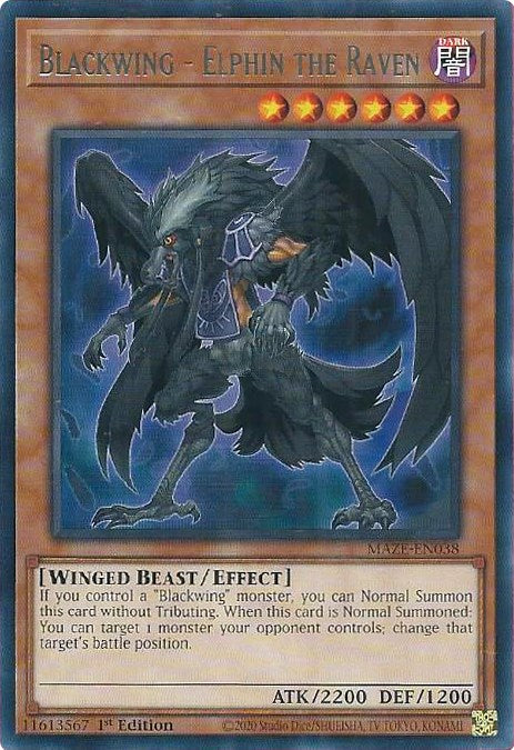 Blackwing - Elphin the Raven [MAZE-EN038] Rare | Gamers Paradise