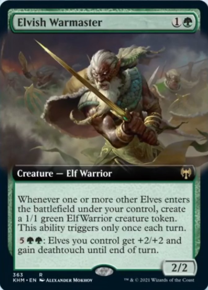 Elvish Warmaster (Extended Art) [Kaldheim] | Gamers Paradise