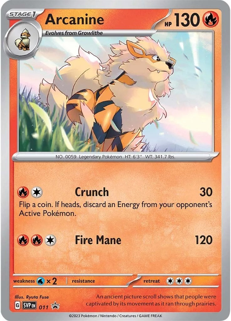 Arcanine (011) [Scarlet & Violet: Black Star Promos] | Gamers Paradise