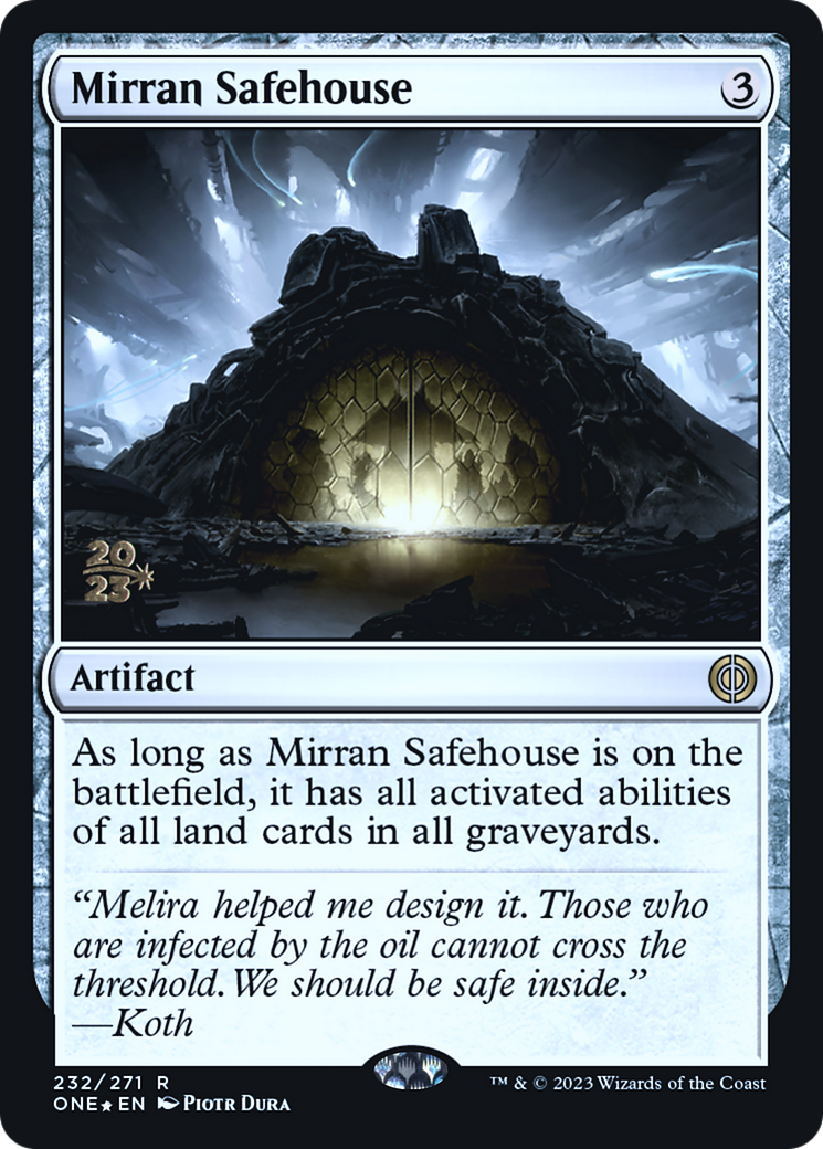 Mirran Safehouse [Phyrexia: All Will Be One Prerelease Promos] | Gamers Paradise
