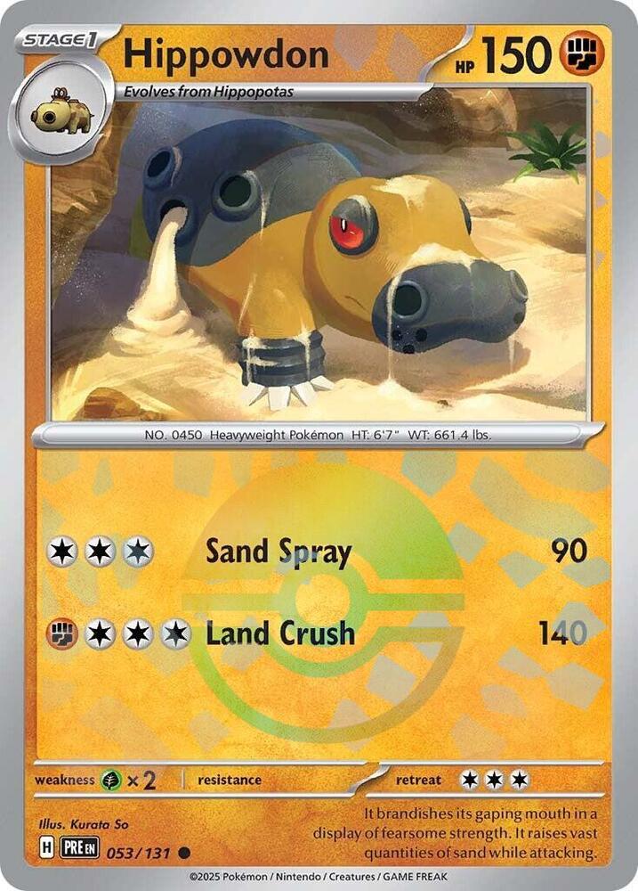 Hippowdon (053/131) (Poke Ball Pattern) [Scarlet & Violet: Prismatic Evolutions] | Gamers Paradise