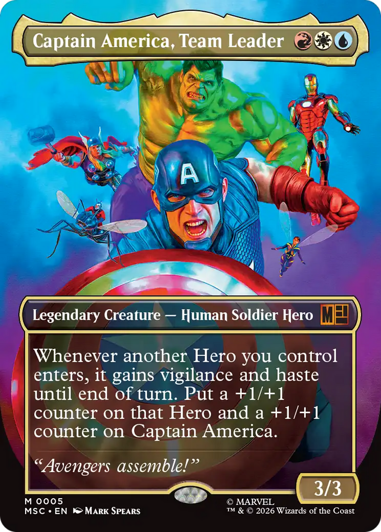Captain America, Team Leader (Borderless) [Marvel Super Heroes Commander] | Gamers Paradise