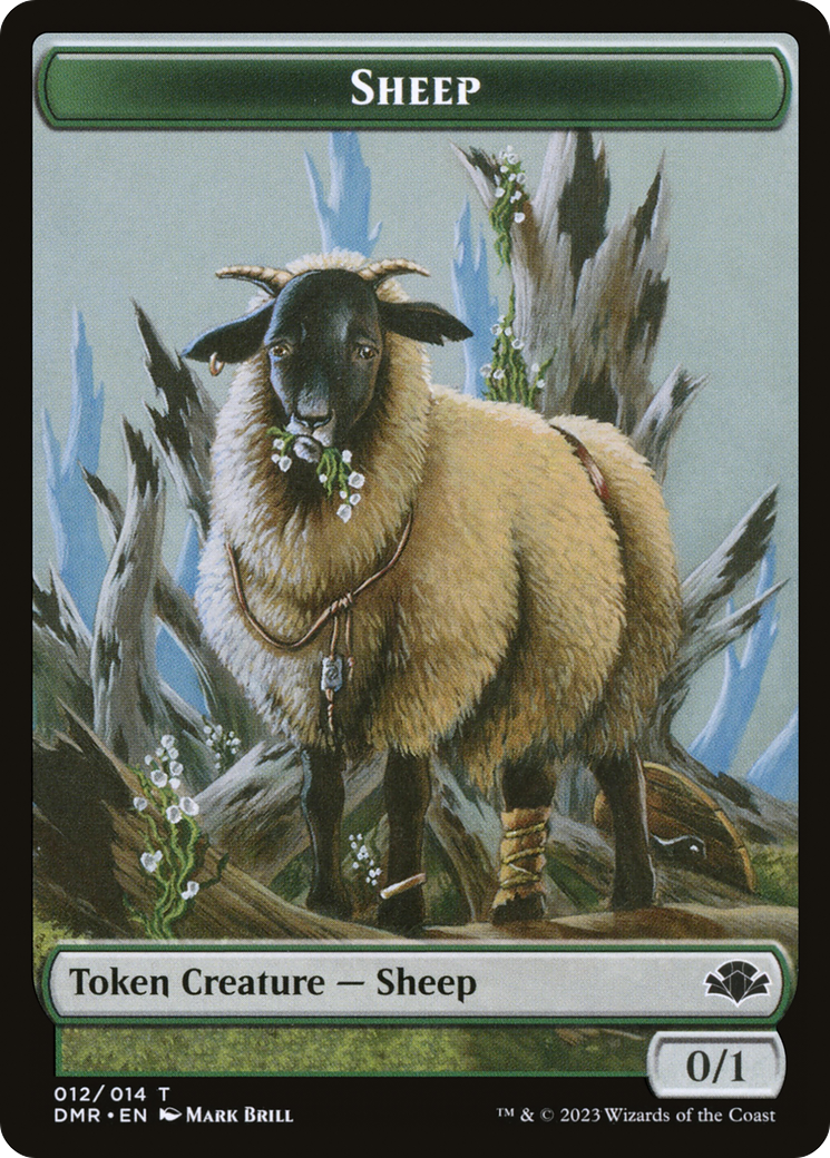 Sheep Token [Dominaria Remastered Tokens] | Gamers Paradise