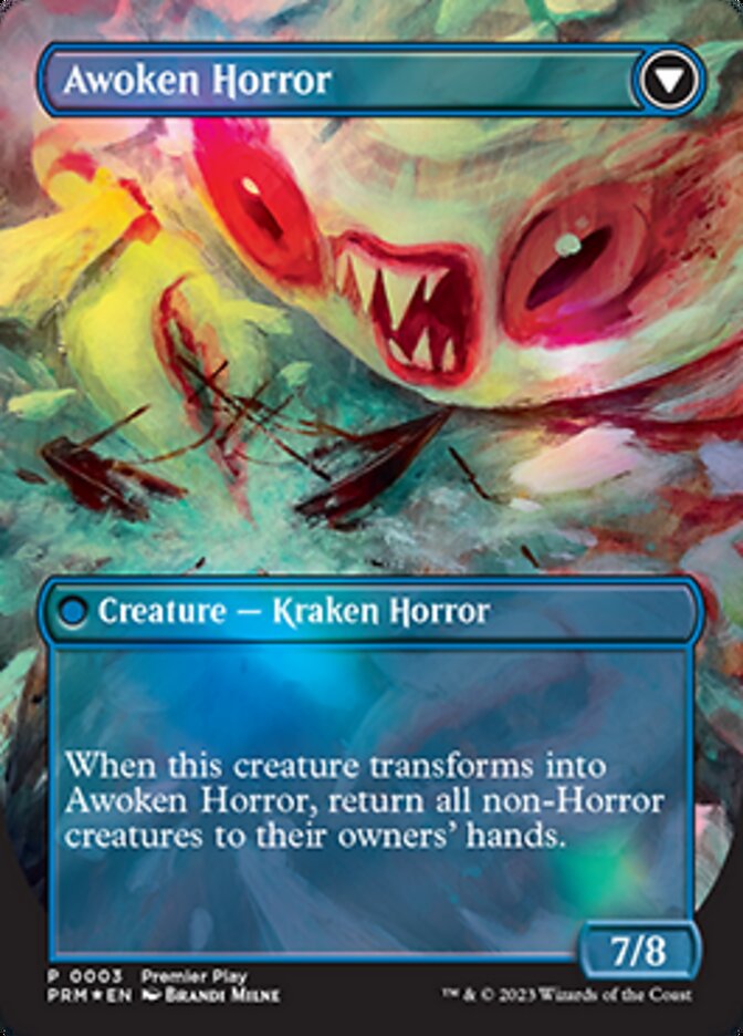 Thing in the Ice // Awoken Horror (Borderless Alternate Art) [Regional Championship Qualifiers 2023] | Gamers Paradise