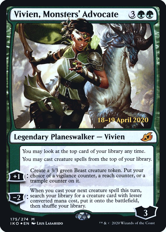 Vivien, Monsters' Advocate [Ikoria: Lair of Behemoths Prerelease Promos] | Gamers Paradise