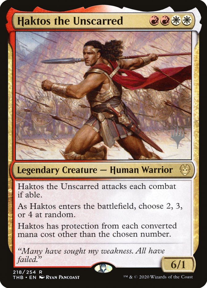 Haktos the Unscarred (Promo Pack) [Theros Beyond Death Promos] | Gamers Paradise