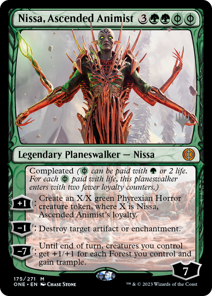 Nissa, Ascended Animist (Promo Pack) [Phyrexia: All Will Be One Promos] | Gamers Paradise