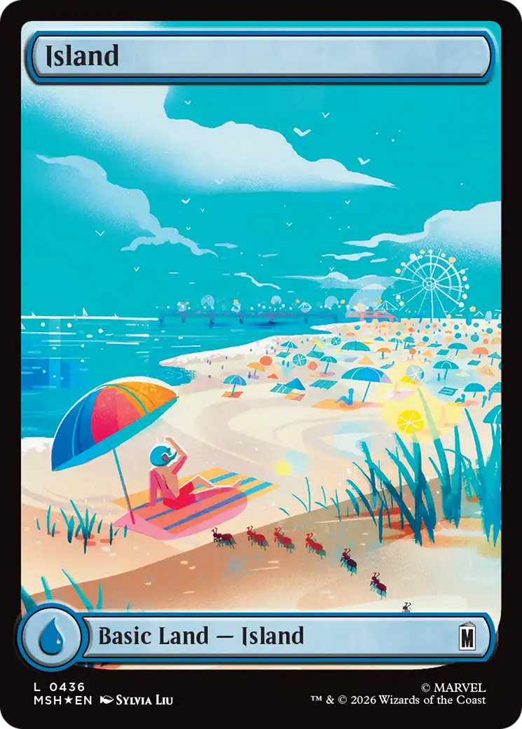 Island (0436) (Surge Foil) [Marvel Super Heroes] | Gamers Paradise