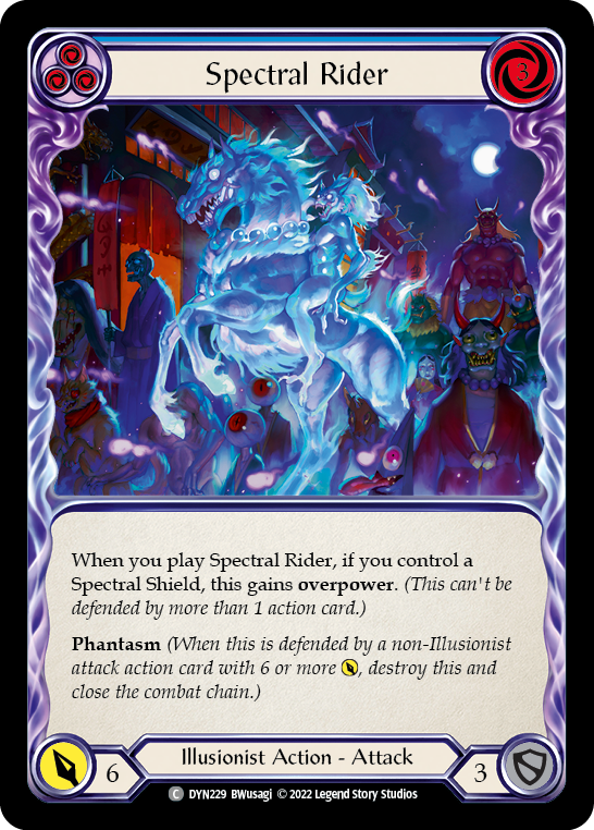 Spectral Rider (Blue) [DYN229] (Dynasty)  Rainbow Foil | Gamers Paradise