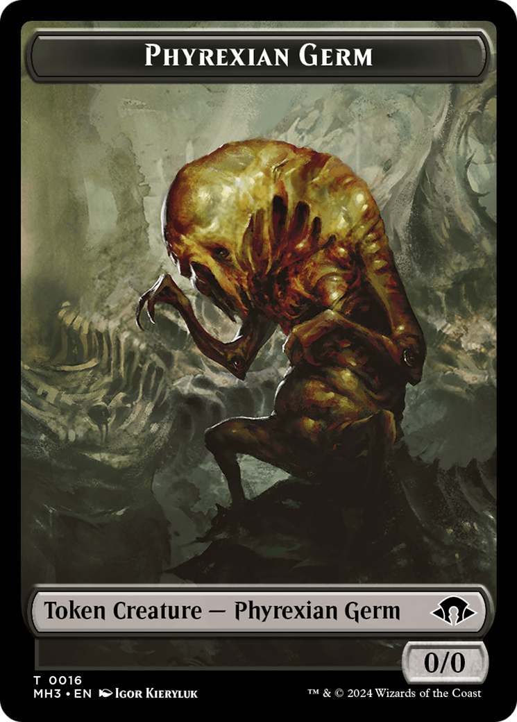 Phyrexian Germ // Phyrexian Wurm (0018) Double-Sided Token [Modern Horizons 3 Tokens] | Gamers Paradise