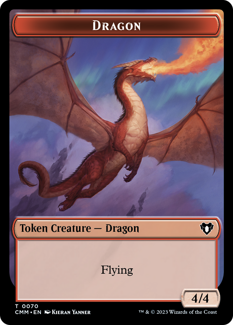 Dragon // Kor Ally Double-Sided Token [Commander Masters Tokens] | Gamers Paradise