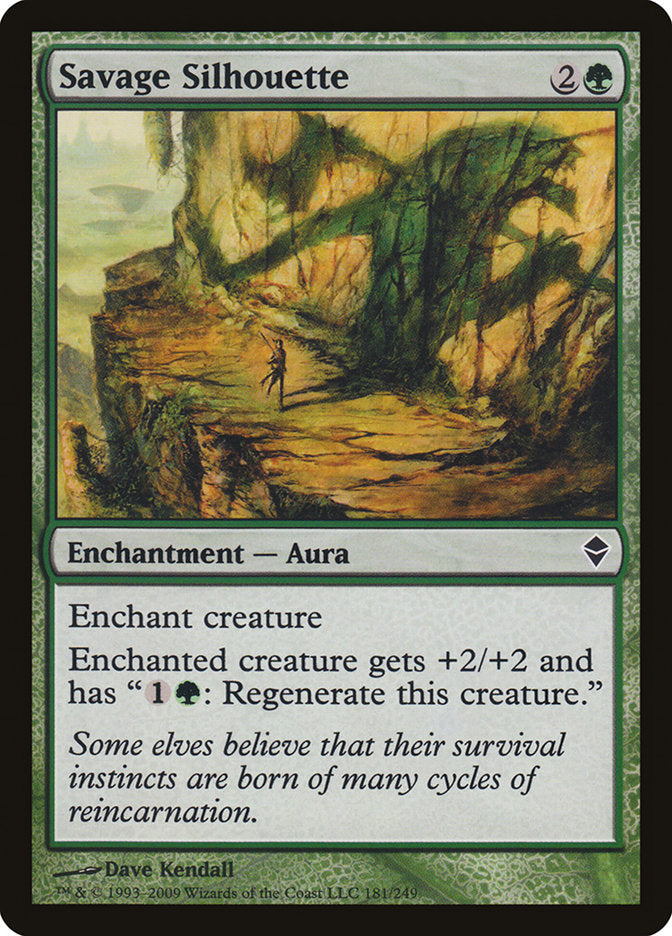 Savage Silhouette [Zendikar] | Gamers Paradise
