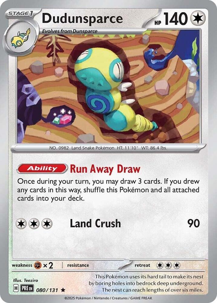 Dudunsparce (080/131) [Scarlet & Violet: Prismatic Evolutions] | Gamers Paradise