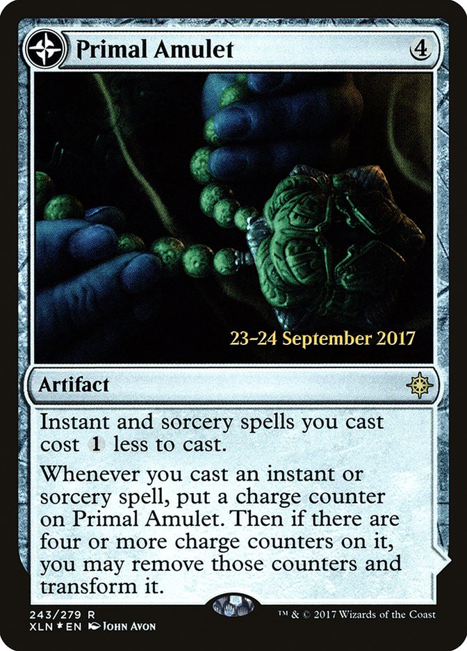 Primal Amulet // Primal Wellspring [Ixalan Prerelease Promos] | Gamers Paradise