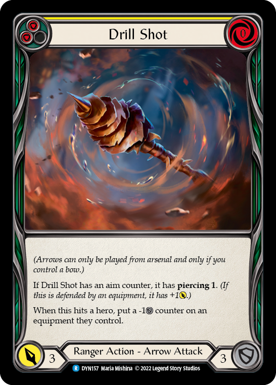 Drill Shot (Yellow) [DYN157] (Dynasty)  Rainbow Foil | Gamers Paradise