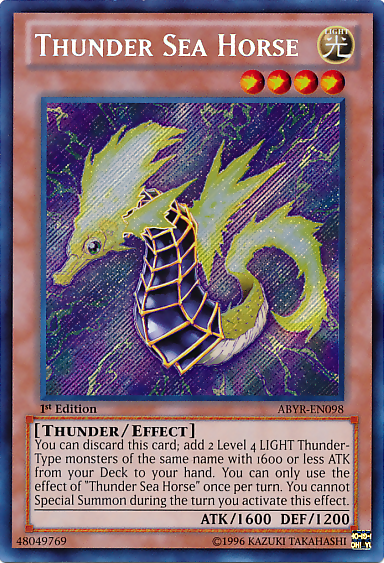 Thunder Sea Horse [ABYR-EN098] Secret Rare | Gamers Paradise