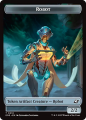 Robot // Emblem - Tezzeret, Cruel Captain Double-Sided Token [Edge of Eternities Tokens] | Gamers Paradise