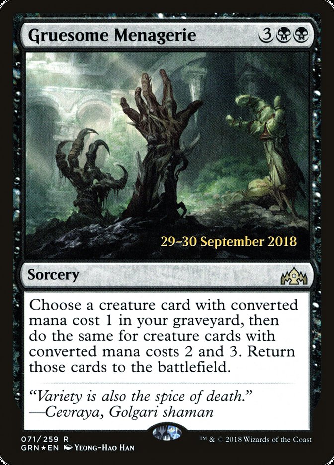 Gruesome Menagerie [Guilds of Ravnica Prerelease Promos] | Gamers Paradise