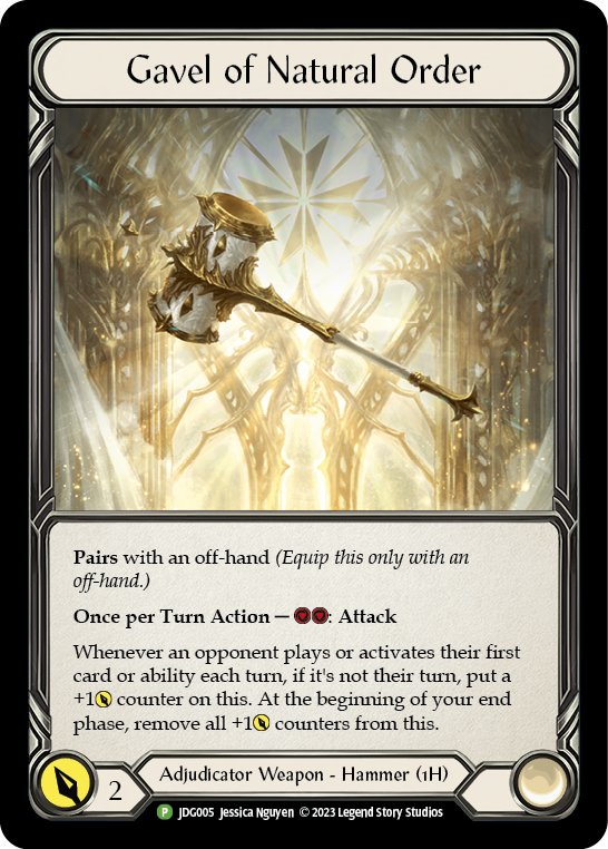 Gavel of Natural Order [JDG005] (Promo)  Cold Foil | Gamers Paradise