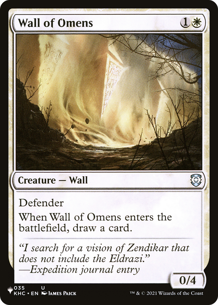 Wall of Omens (KHC) [The List] | Gamers Paradise