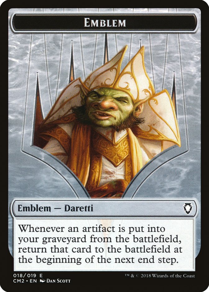 Daretti, Scrap Savant Emblem [Commander Anthology Volume II Tokens] | Gamers Paradise