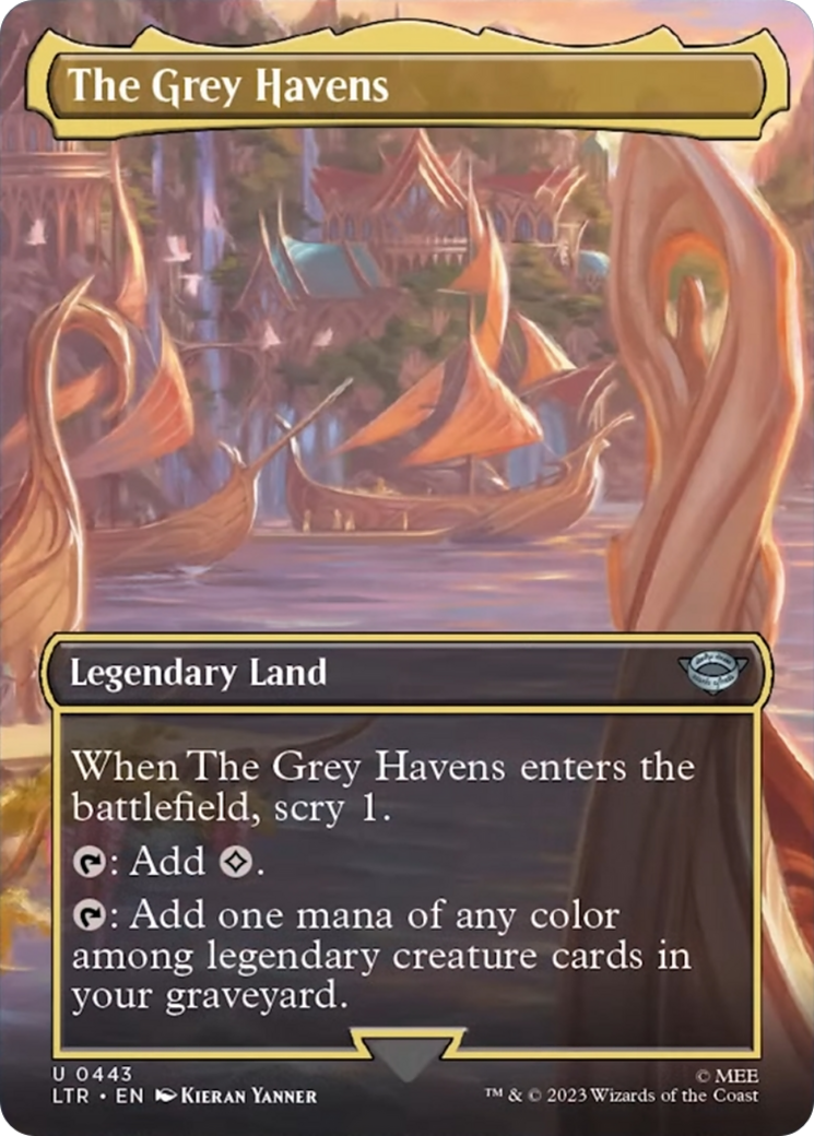 The Grey Havens (Borderless Alternate Art) [The Lord of the Rings: Tales of Middle-Earth] | Gamers Paradise