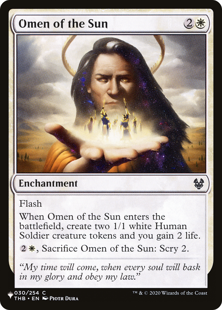 Omen of the Sun [The List Reprints] | Gamers Paradise