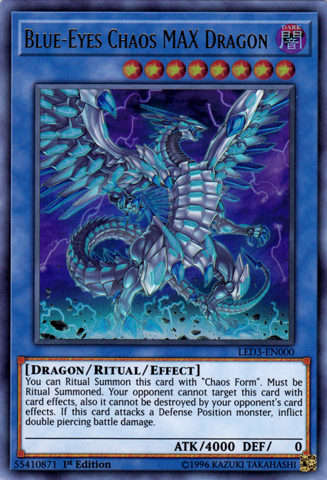 Blue-Eyes Chaos MAX Dragon [LED3-EN000] Ultra Rare | Gamers Paradise