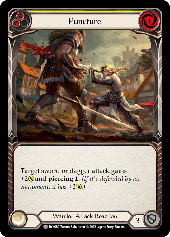 Puncture (Yellow) [DYN080] (Dynasty)  Rainbow Foil | Gamers Paradise