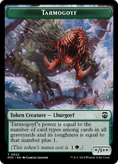 Tarmogoyf (Ripple Foil) // Goblin Double-Sided Token [Modern Horizons 3 Commander Tokens] | Gamers Paradise